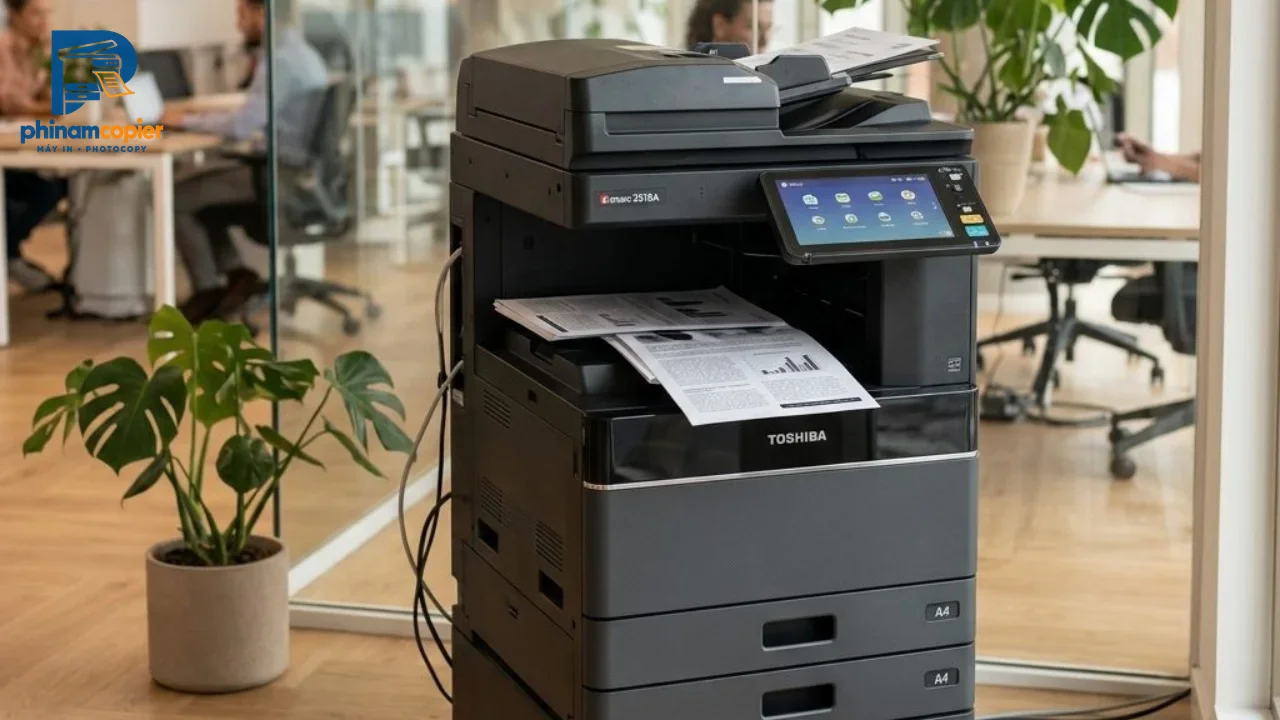 Máy photocopy Toshiba e-STUDIO 2518A trong văn phòng