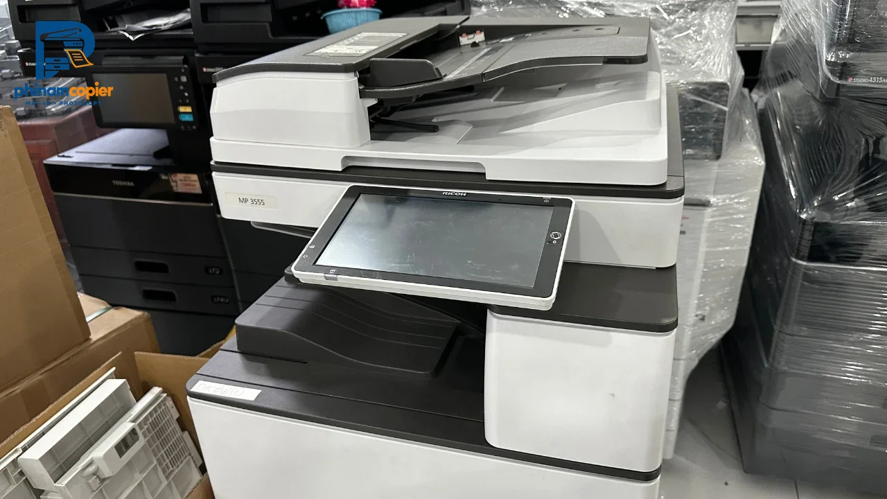 Dàn máy photocopy Ricoh MP 355S và máy Toshiba mới trong kho