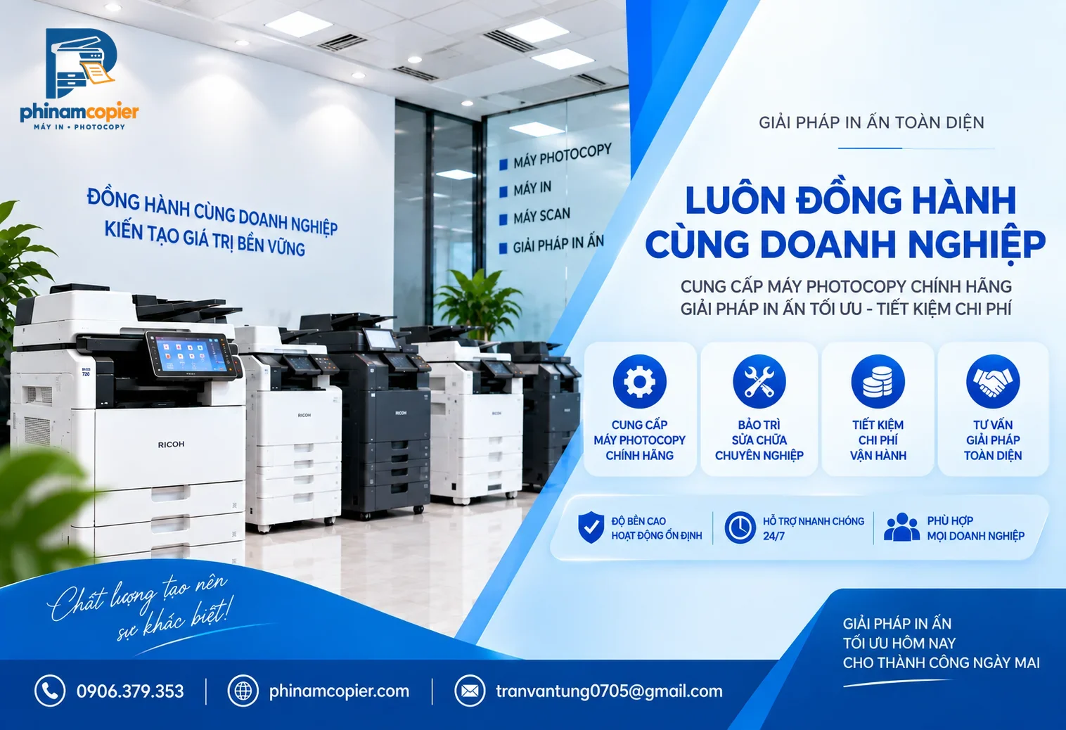 Máy photocopy Ricoh và giải pháp in ấn toàn diện cho doanh nghiệp
